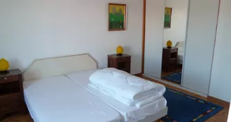 Appartement meublé pour 2 personnes centre ville, jardin et terrasse .